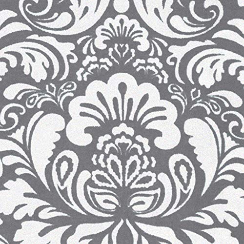 Gray Damask Print