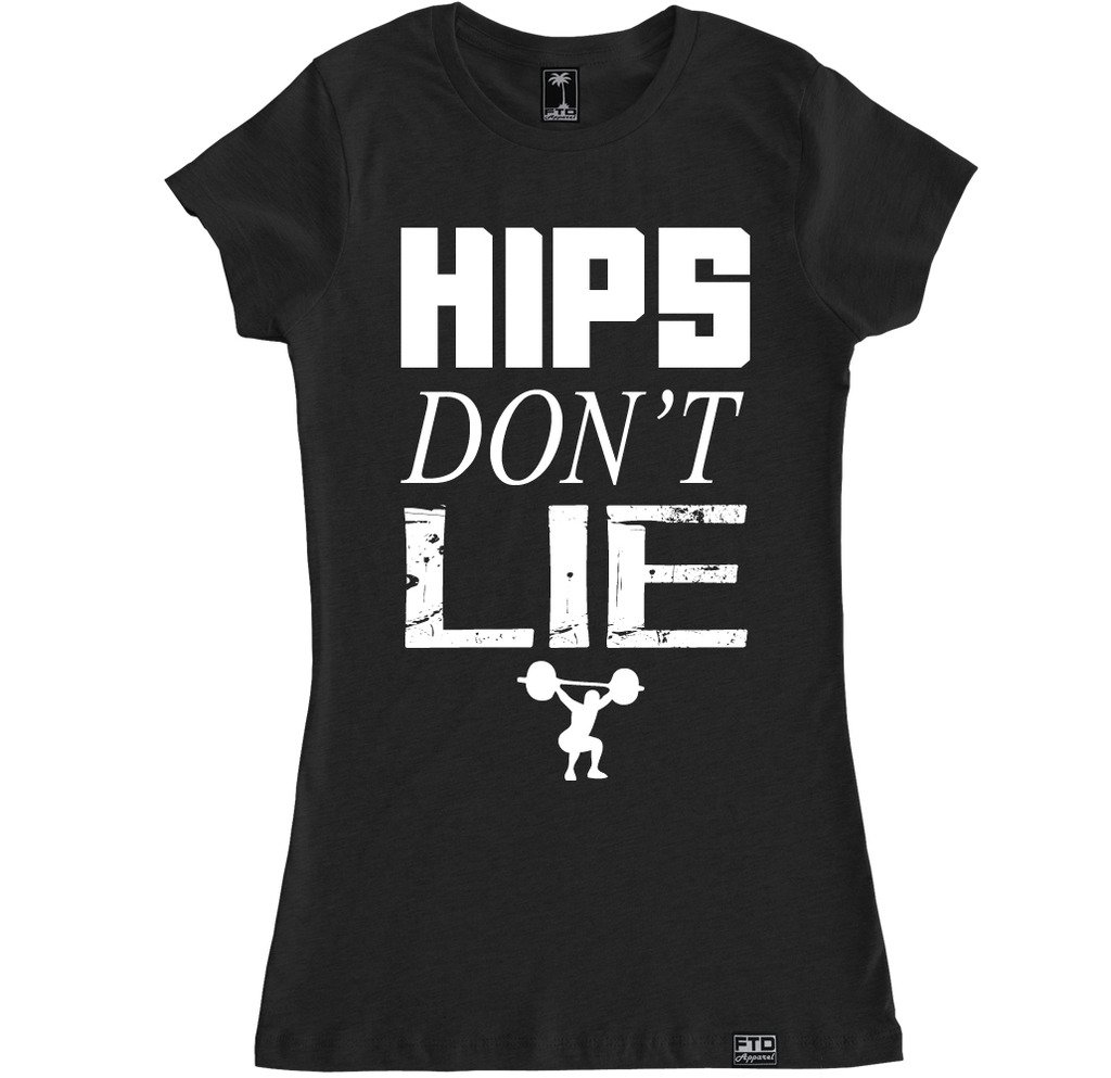 FTD Apparel Women's Funny 'Hips Don't Lie' Graphic T-Shirt - Comfortable Cotton Tee for Casual Wear, Parties & Everyday Outfits