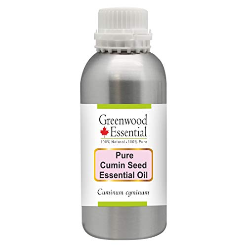 Pure Cumin Seed Essential Oil (Cuminum cyminum) - 100% Natural Steam Distilled - 10 oz (300ml) for Aromatherapy, Cooking & Skin Care | Greenwood Essential