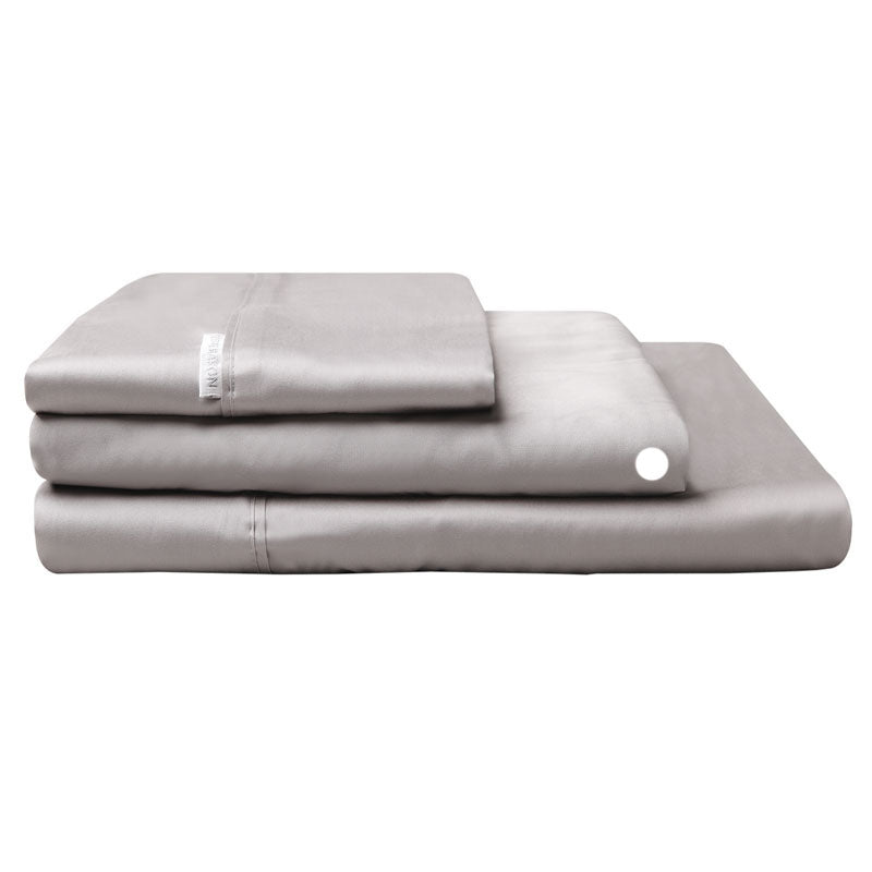 Premium 100% Egyptian Cotton Sateen Fitted Sheet - 400 Thread Count, Pewter Color, Super King Size (50cm Deep Pocket) for Luxury Bedding & Hotel-Style Comfort