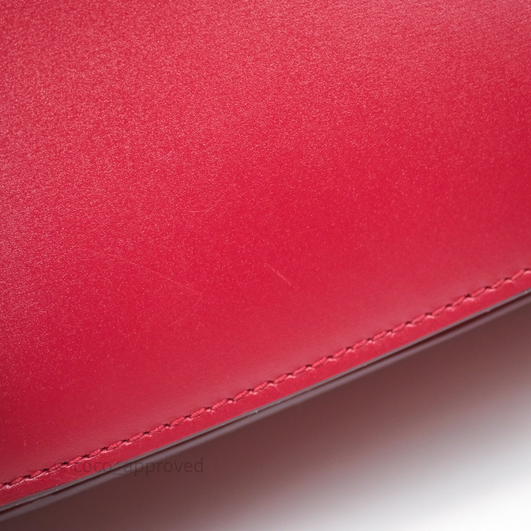 Celine Small Classic Box Flap Bag in Red Calfskin Leather - Perfect for Work, Date Night & Everyday Luxury