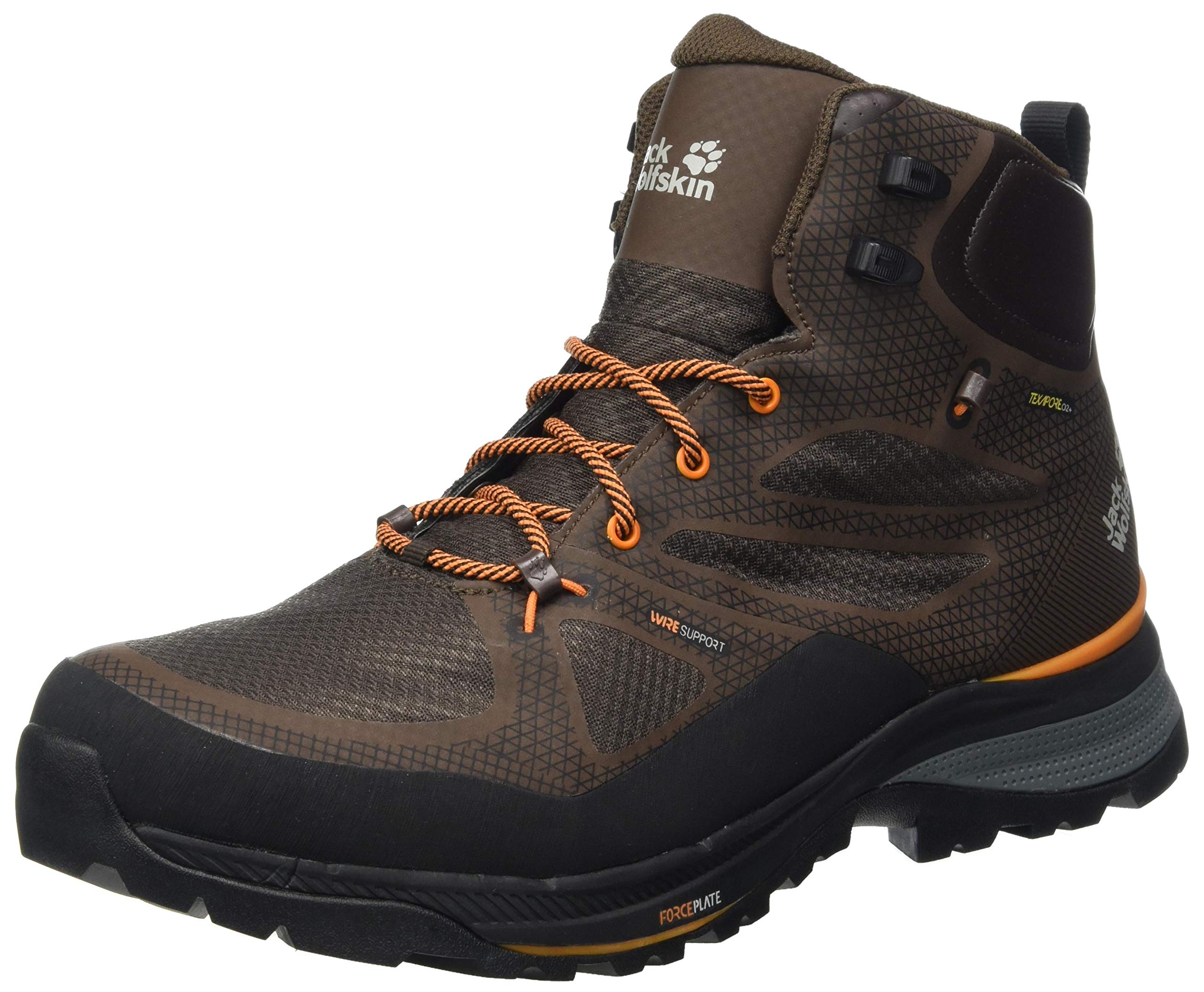 Jack Wolfskin Men's Force Striker Texapore Mid M Waterproof Hiking Boots - Lightweight & Durable for Outdoor Adventures, Trail Running & Mountain Climbing