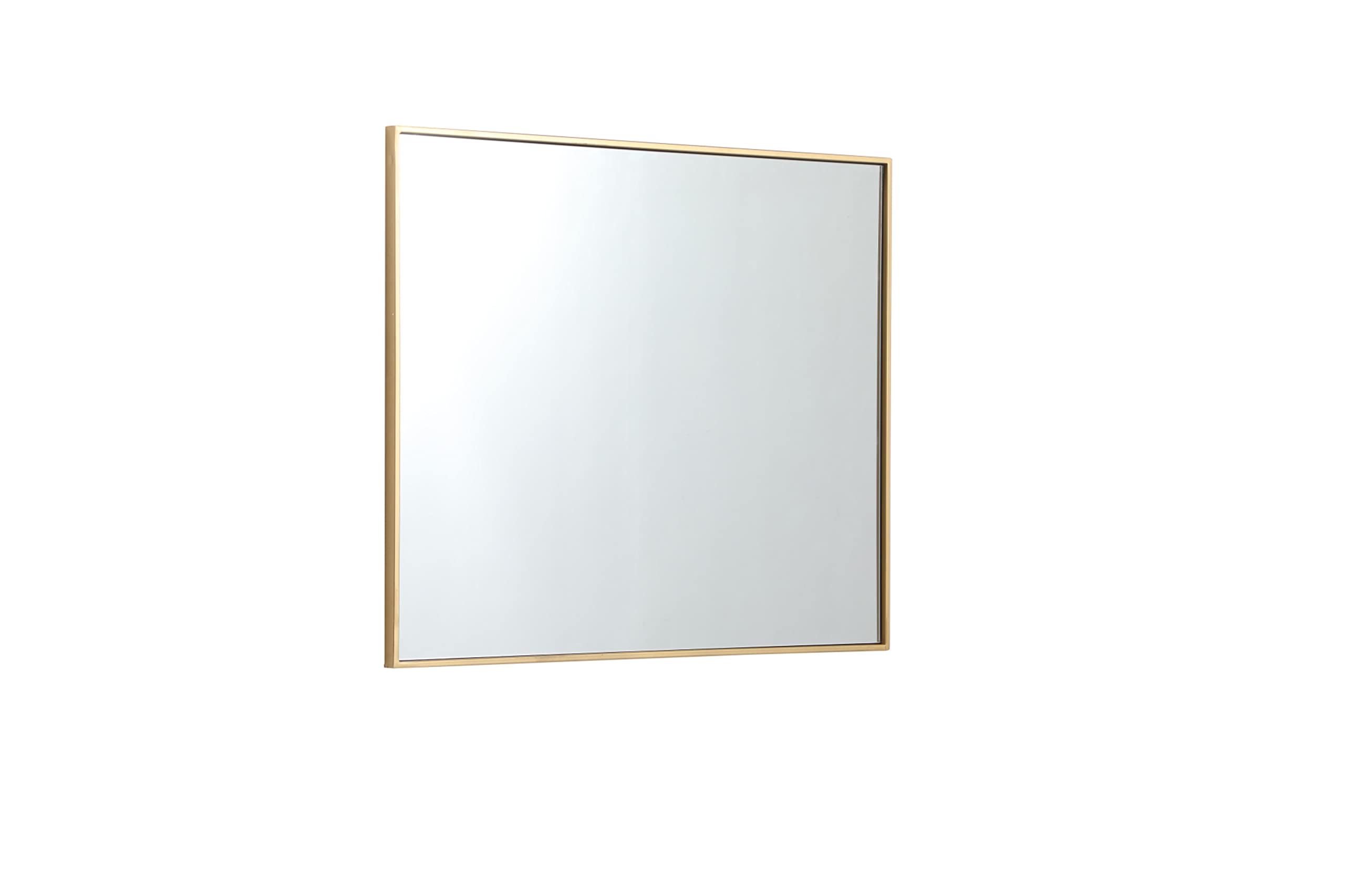 30x36 Inch Blue Metal Frame Rectangle Wall Mirror - Elegant Home Decor for Living Room, Bedroom & Bathroom