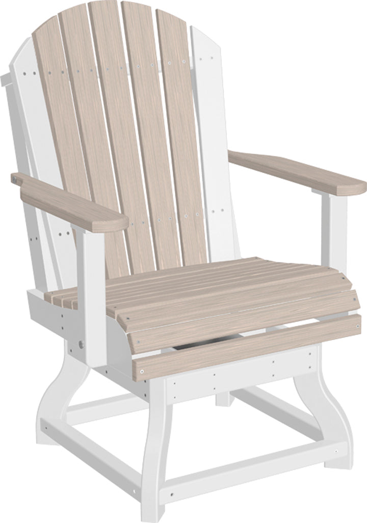 LuxCraft Adirondack Swivel Chair - Outdoor Dining Height Patio Furniture for Backyard, Garden & Poolside Relaxation