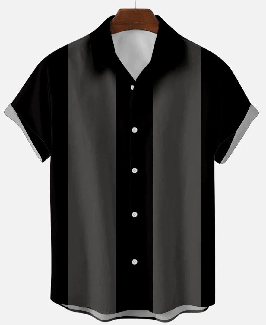 Antonio's Clothing Men's Summer Striped Casual Shirt - Lightweight Breathable Button Down Shirt for Beach, Vacation & Outdoor Activities