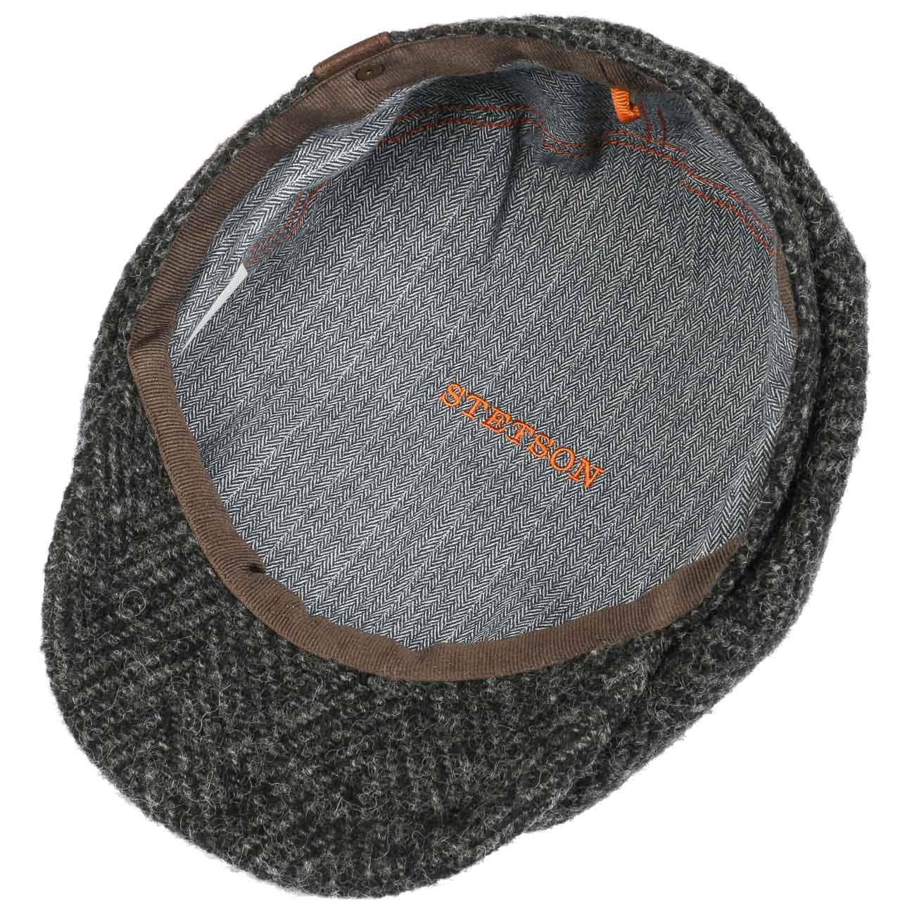 Stetson Hatteras Herringbone Flat Cap for Men - Classic Wool Hat for Casual & Outdoor Wear - Perfect for Fall, Winter, and Daily Fashion