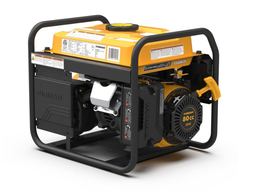 Firman P01204 1200W/1500W 20 Amp Portable Generator with CO Alert - Perfect for Camping, RV Trips & Emergency Power Backup