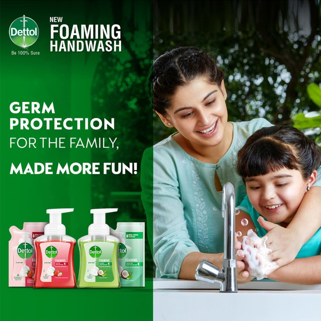 Dettol Aloe & Coconut Foaming Hand Wash Pump with Refill (250ml + 200ml) - 2 Pack | Antibacterial Moisturizing Handwash | Gentle Rich Lather | Perfect for Kitchen, Bathroom & Office Use