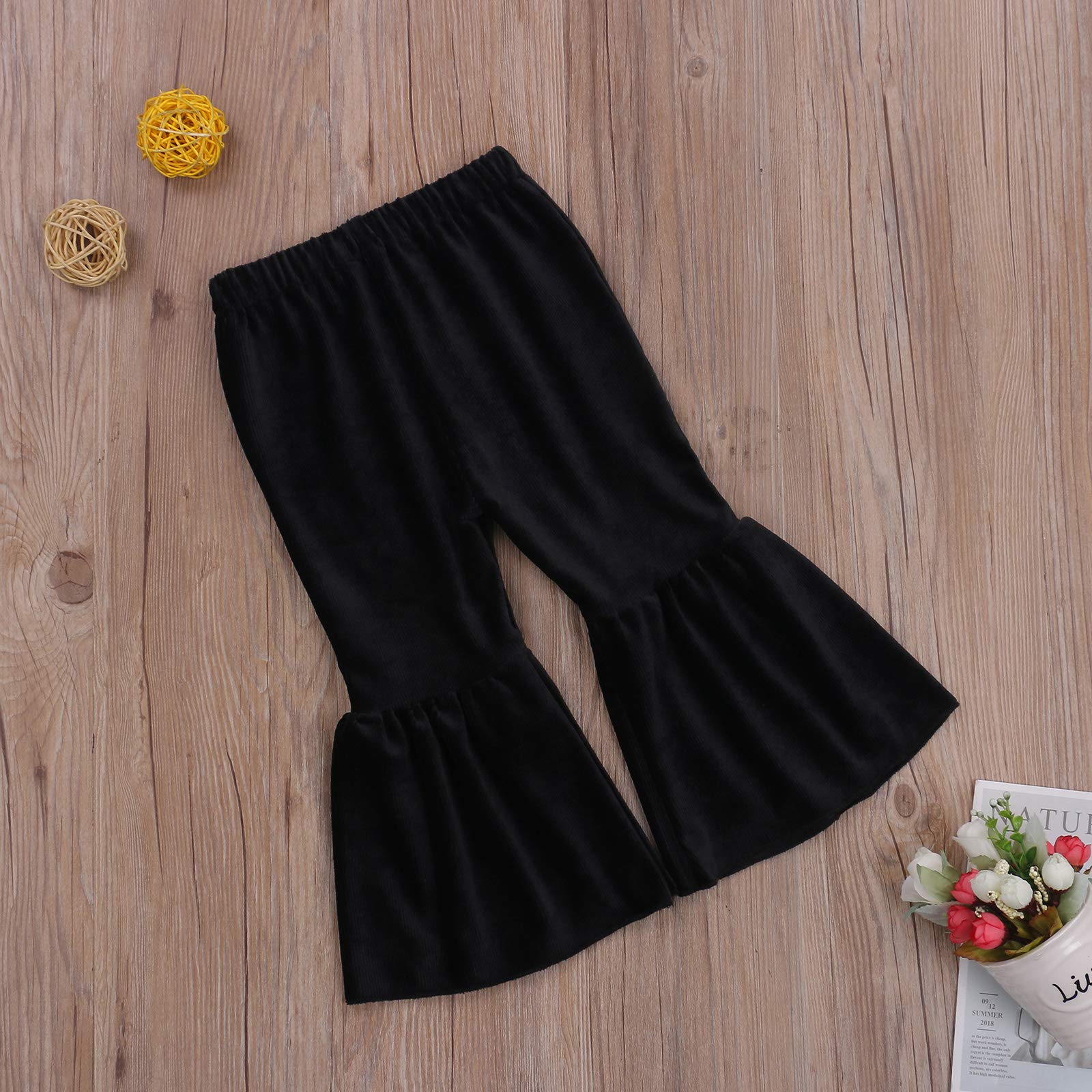 Toddler Bell Bottom Pants for Baby Girls - Soft Ruffle Leggings with Flared Design | Perfect for Playdates, Parties & Everyday Wear