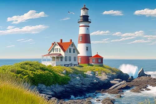 Lighthouse By Sea