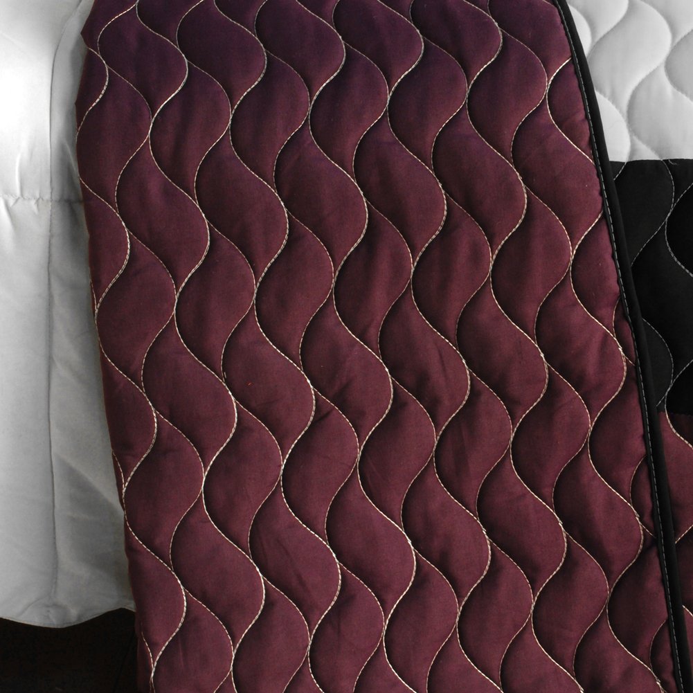 Chocolate Kingdom 3-Piece Vermicelli-Quilted Patchwork Bedding Set - Full/Queen Size Comforter, Pillow Shams & Bed Skirt - Cozy Luxury for Master Bedroom & Guest Room Decor