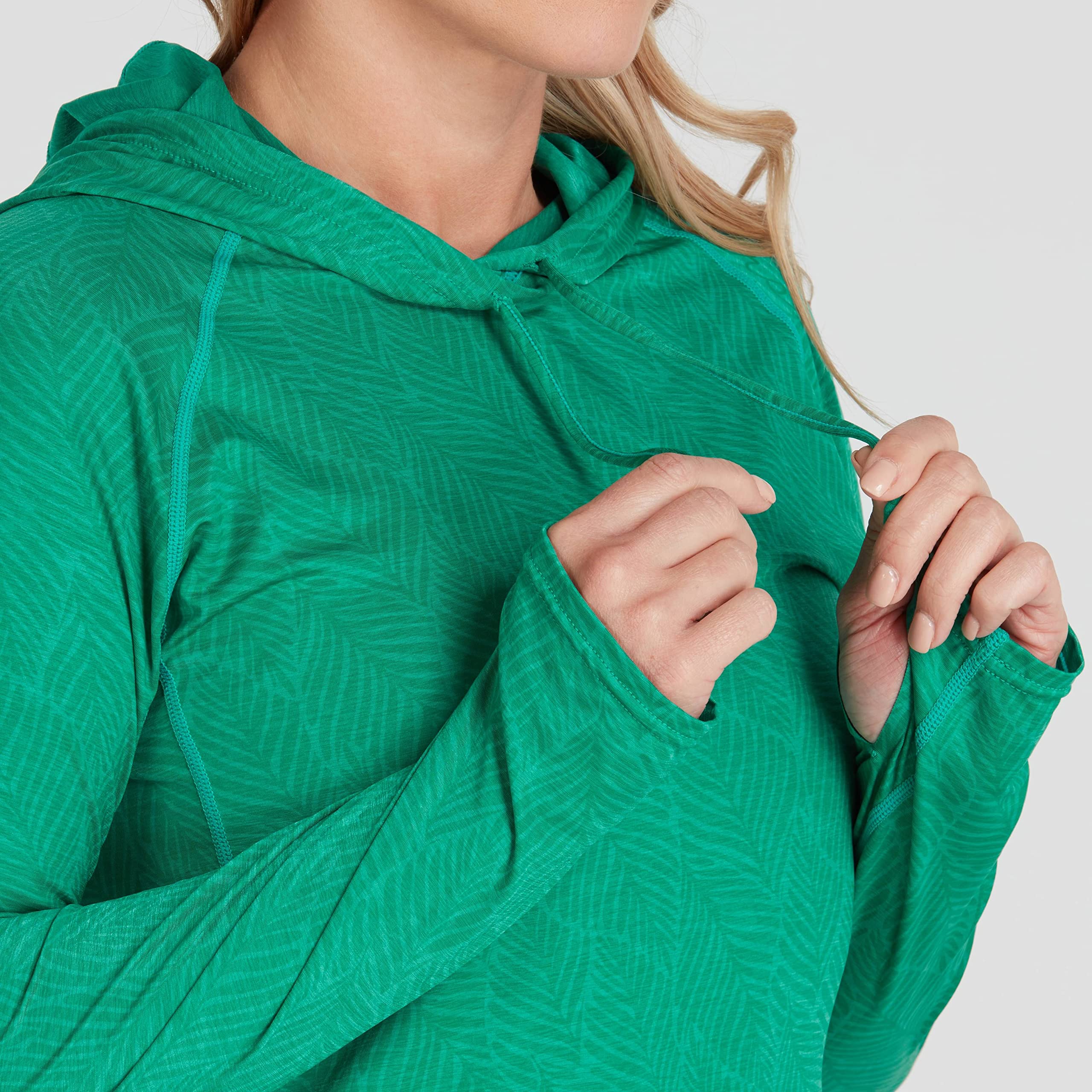NRS Women's Lightweight Silk Hoodie - Comfortable & Breathable for Outdoor Activities, Yoga, and Travel