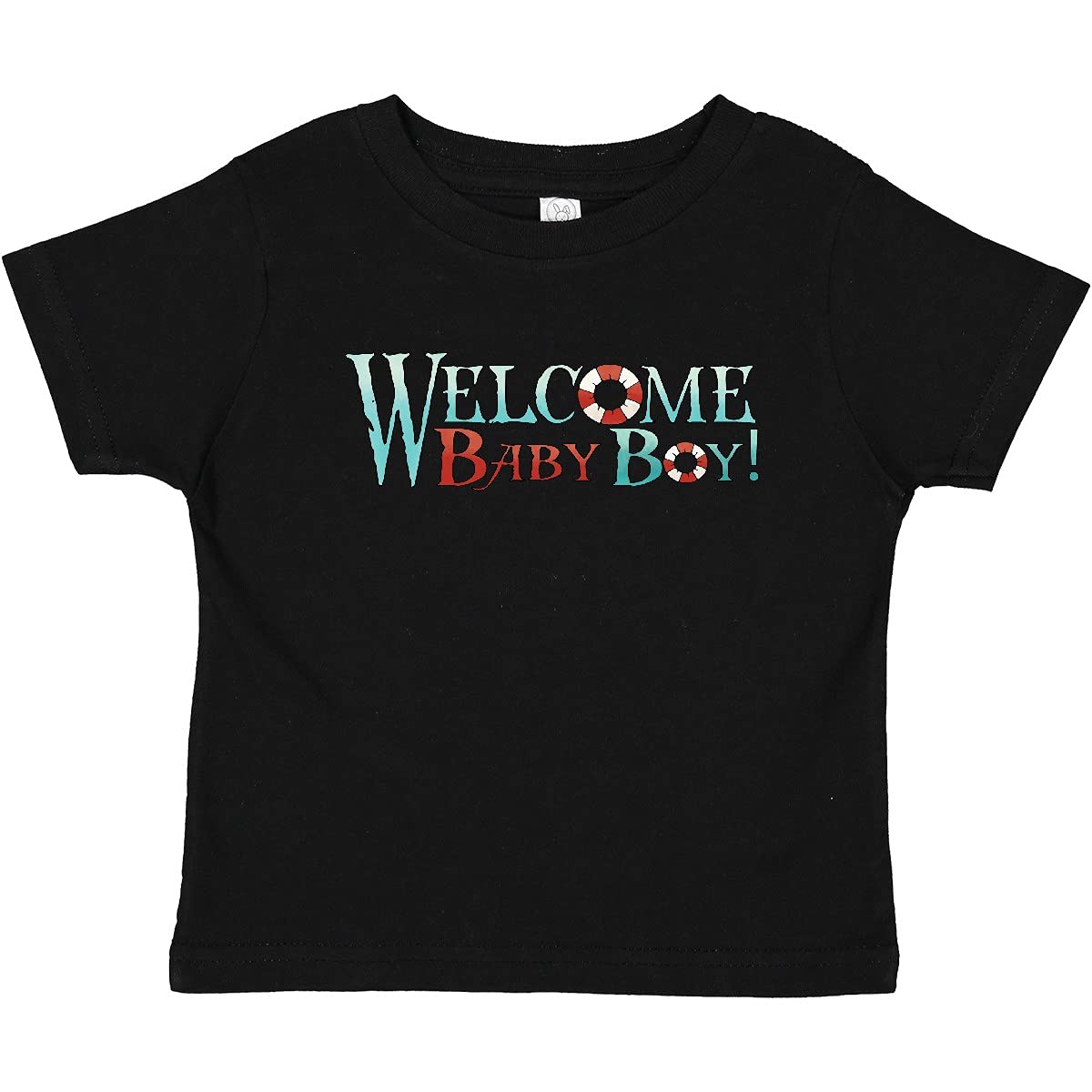 Inktastic Nautical Welcome Baby Boy T-Shirt - Cute Sailor Outfit for Newborns & Infants - Perfect for Baby Showers, Birth Announcements, and First Photos