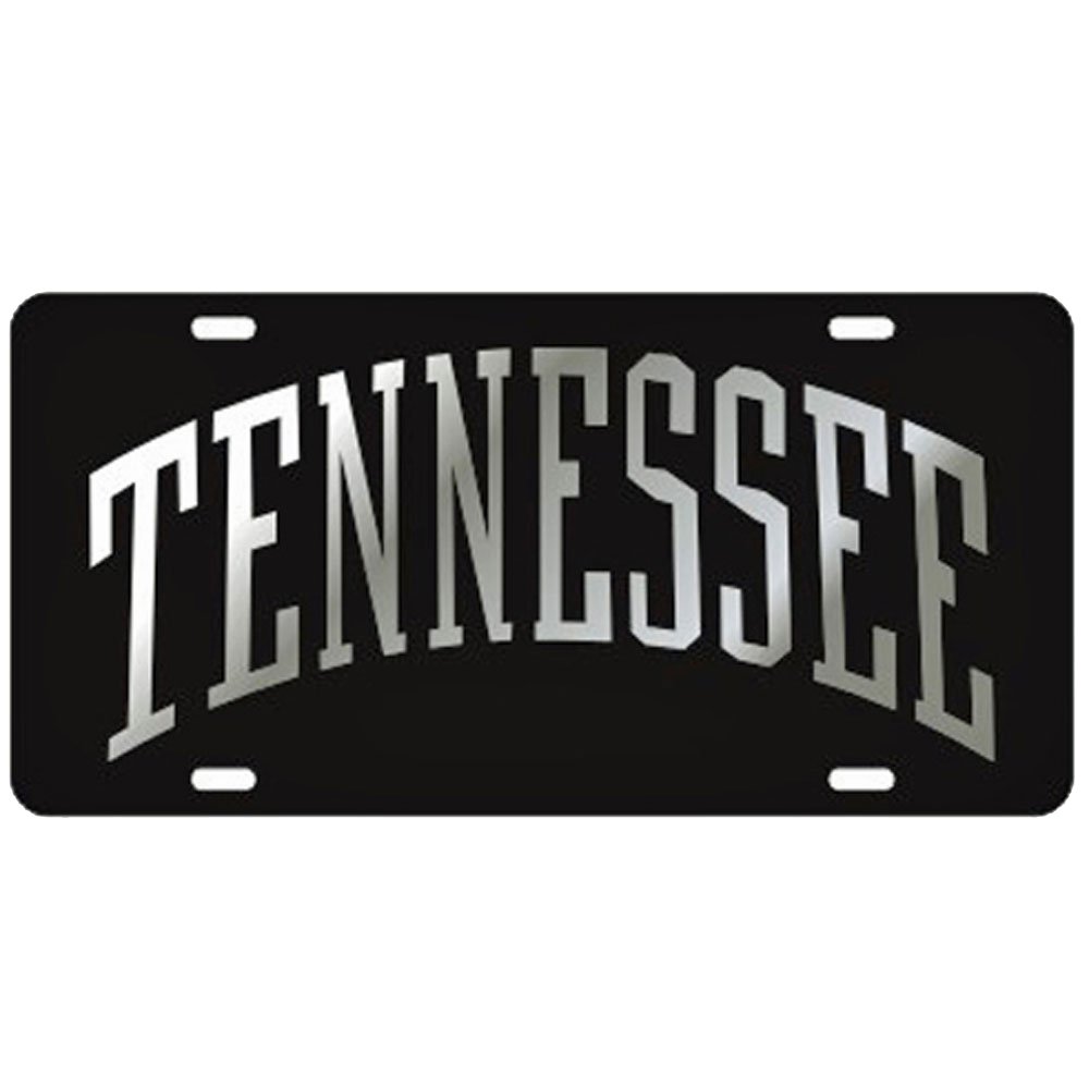 Tennessee Volunteers Black Arched Laser Cut License Plate - Premium Metal Car Tag for Tennessee Fans, Tailgating & Game Day Decor