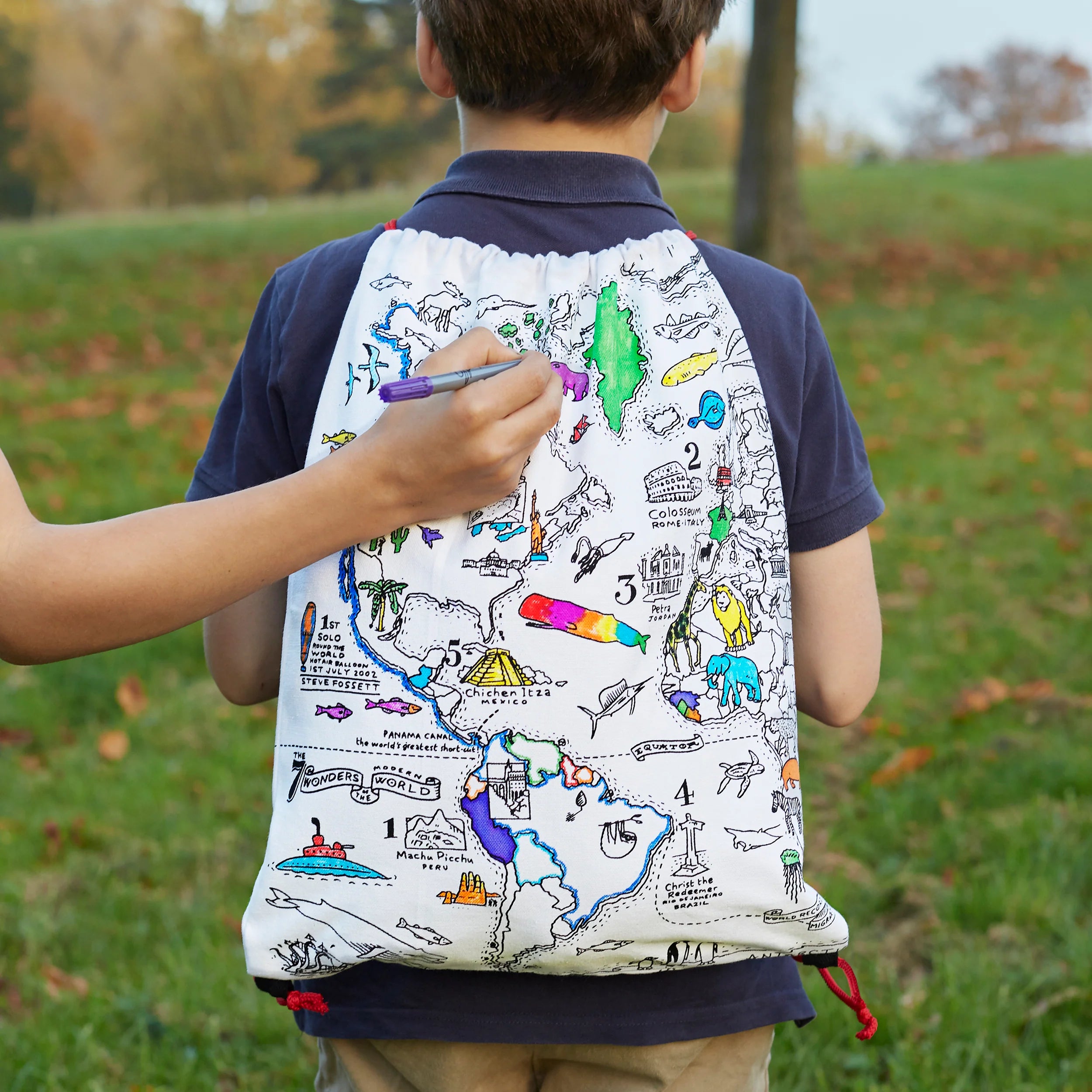 World Map Travel Backpack - Stylish & Durable Hiking Backpack for Men & Women - Perfect for Camping, Hiking & Outdoor Adventures