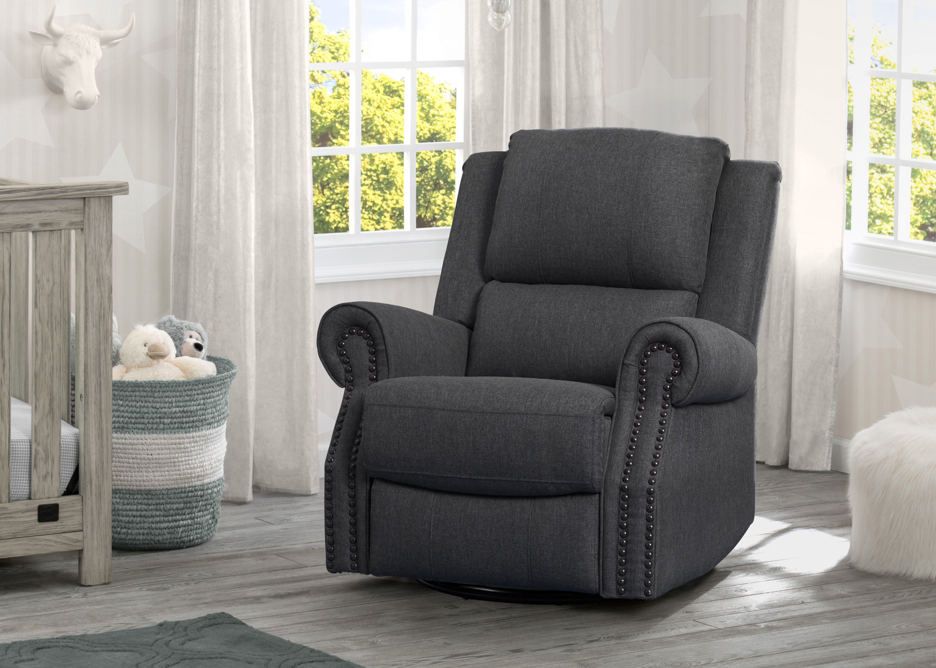 Dylan Nursery Recliner Glider Swivel Chair - Comfortable Rocking Chair for Breastfeeding, Baby Nursery & Nursery Room Decor - Perfect for Nursing Mothers & Newborn Care