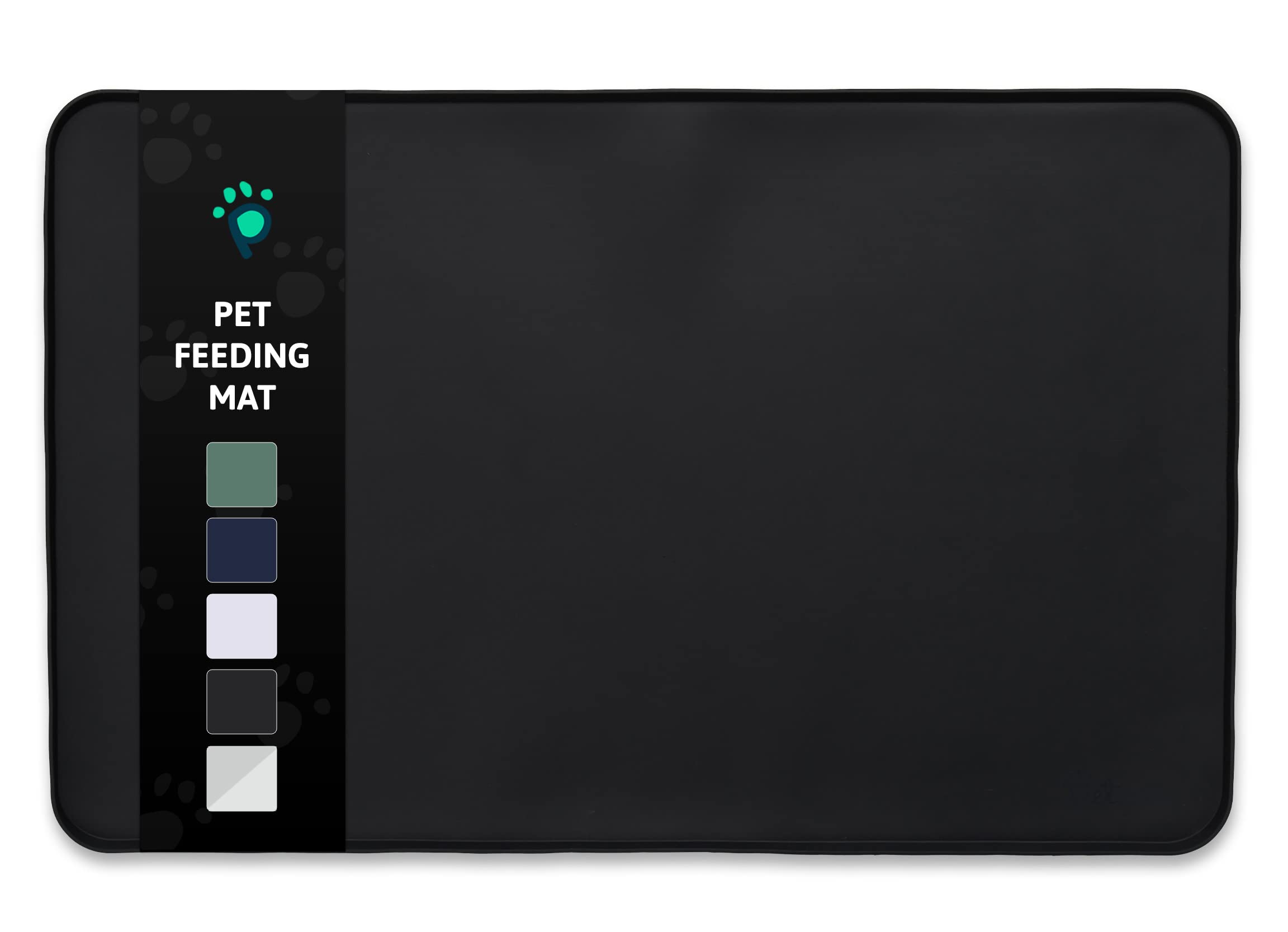 Non-Slip Silicone Dog Bowl Mat - Waterproof Pet Food & Water Feeder Placemat for Dogs & Cats - Perfect for Hardwood, Tile & Laminate Floors - Easy Clean Feeding Mat for Messy Eaters