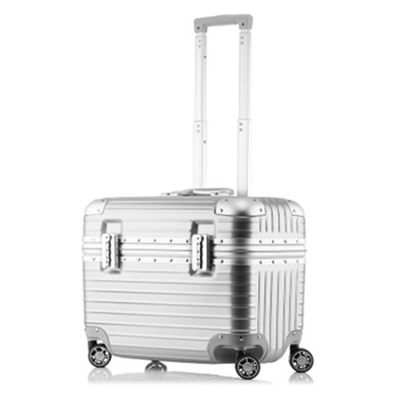 18 Inch Aluminum Rolling Luggage - Airline Approved Carry-On Suitcase for Business Travel & Computer Laptop Trolley Case | Perfect for Business Trips, Weekend Getaways & Office Commutes
