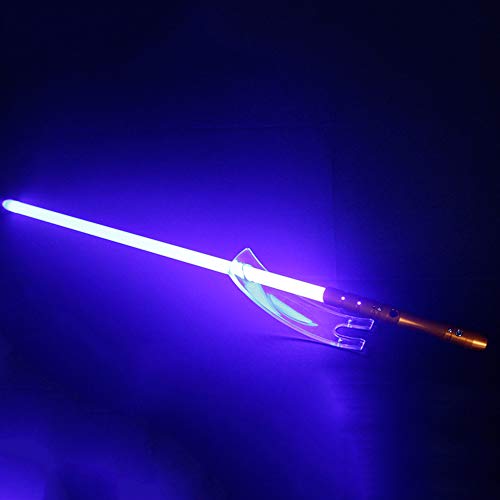 Metal Aluminum Handle Lightsaber with Glowing FX - USB Rechargeable Dueling Toy for Adults & Kids - Realistic Heavy Duty Role-Playing Prop (Blue) - Perfect for Cosplay, Star Wars Parties & Backyard Battles