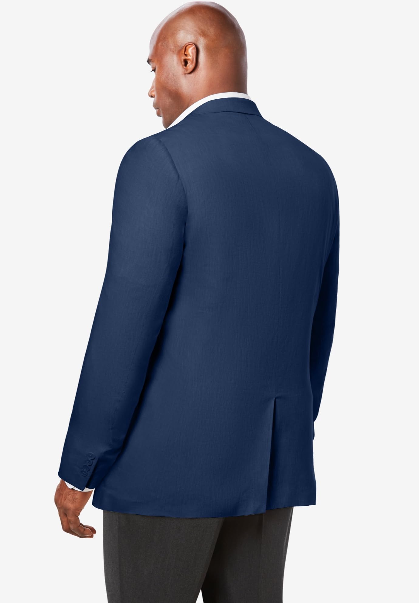 KS Island Men's Big & Tall Linen Blend Two-Button Suit Jacket | Formal & Casual Blazer for Weddings, Office & Special Occasions