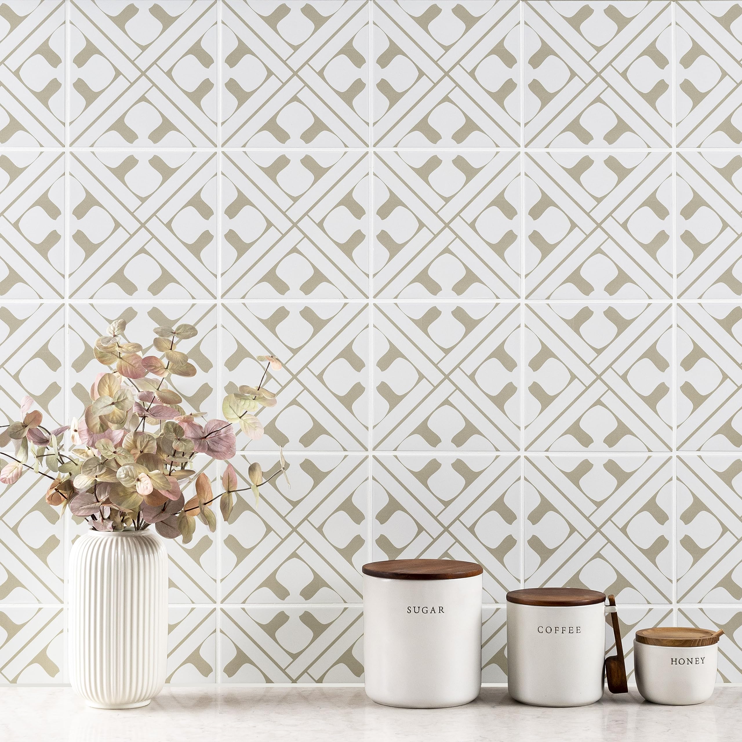 MSI Elora 8x8 Inch Encaustic Matte Porcelain Tile - Waterproof Floor & Wall Tile for Bathroom, Kitchen Backsplash, Shower, Accent Wall - Perfect for Modern Home Decor & Commercial Spaces