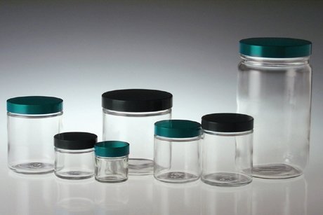 GLC-01634 120mL Clear Straight Sided Round Bottle with 58-400 Green Thermoset F217 & PTFE Lined Cap - 24 Pack | Ideal for Chemical Storage, Lab Samples & Industrial Use