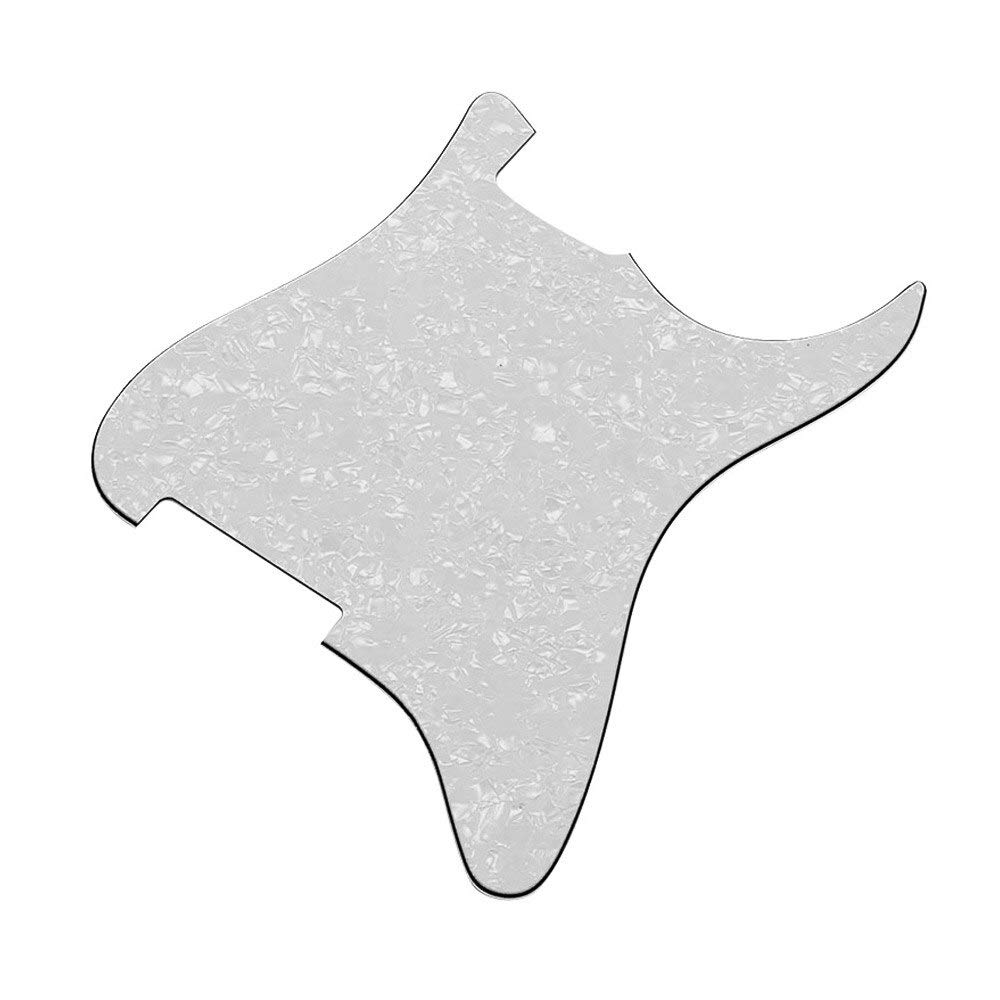 3-Ply Guitar Pickguard for American ST Electric Guitars - DIY Custom Guard Plate in Black | White Pearl & Black Options | Perfect for Replacement & Custom Builds
