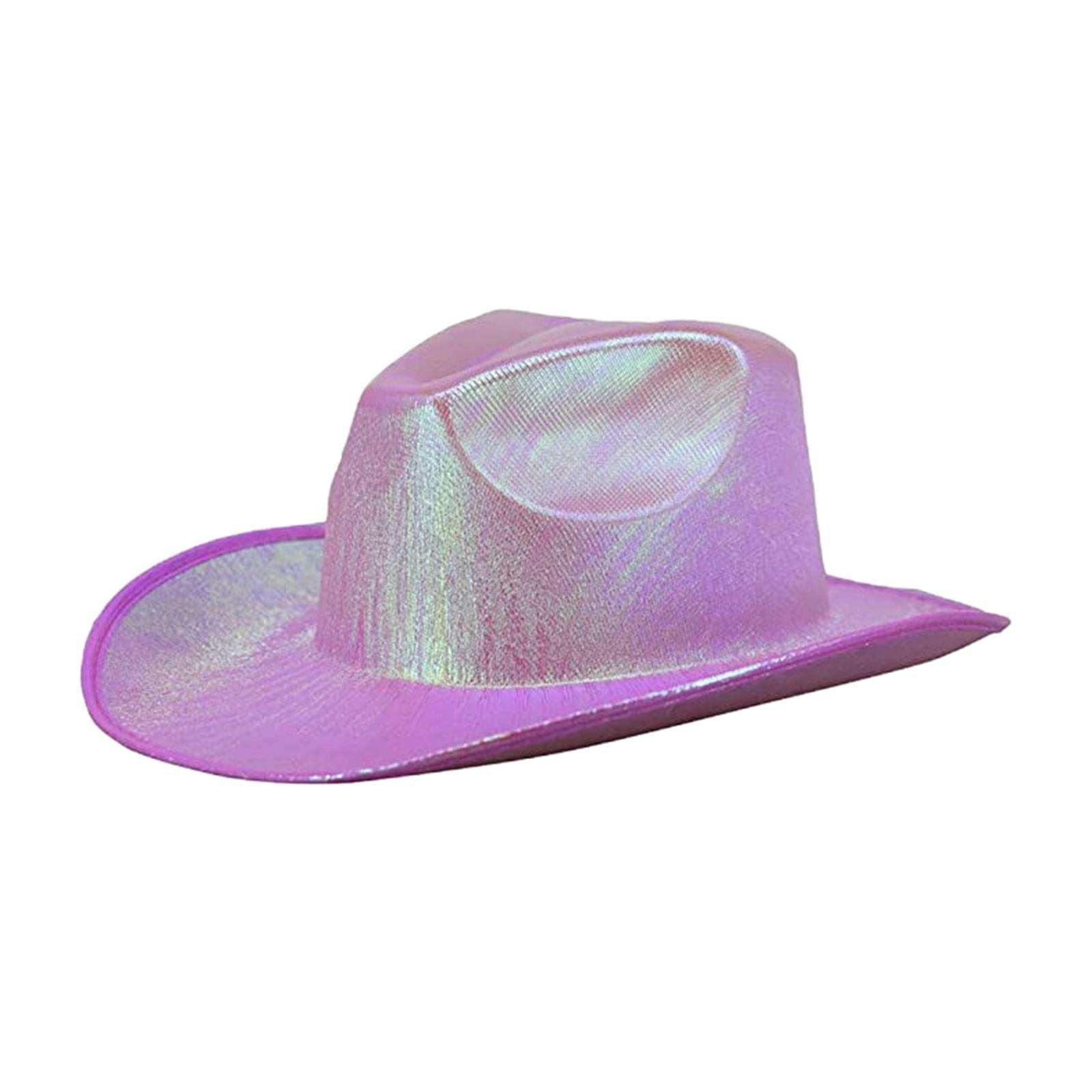 Sparkly Western Cowboy Party Hat for Women - Glitter Fancy Dress Costume Accessory for Halloween, Bachelorette Parties & Country Themed Events