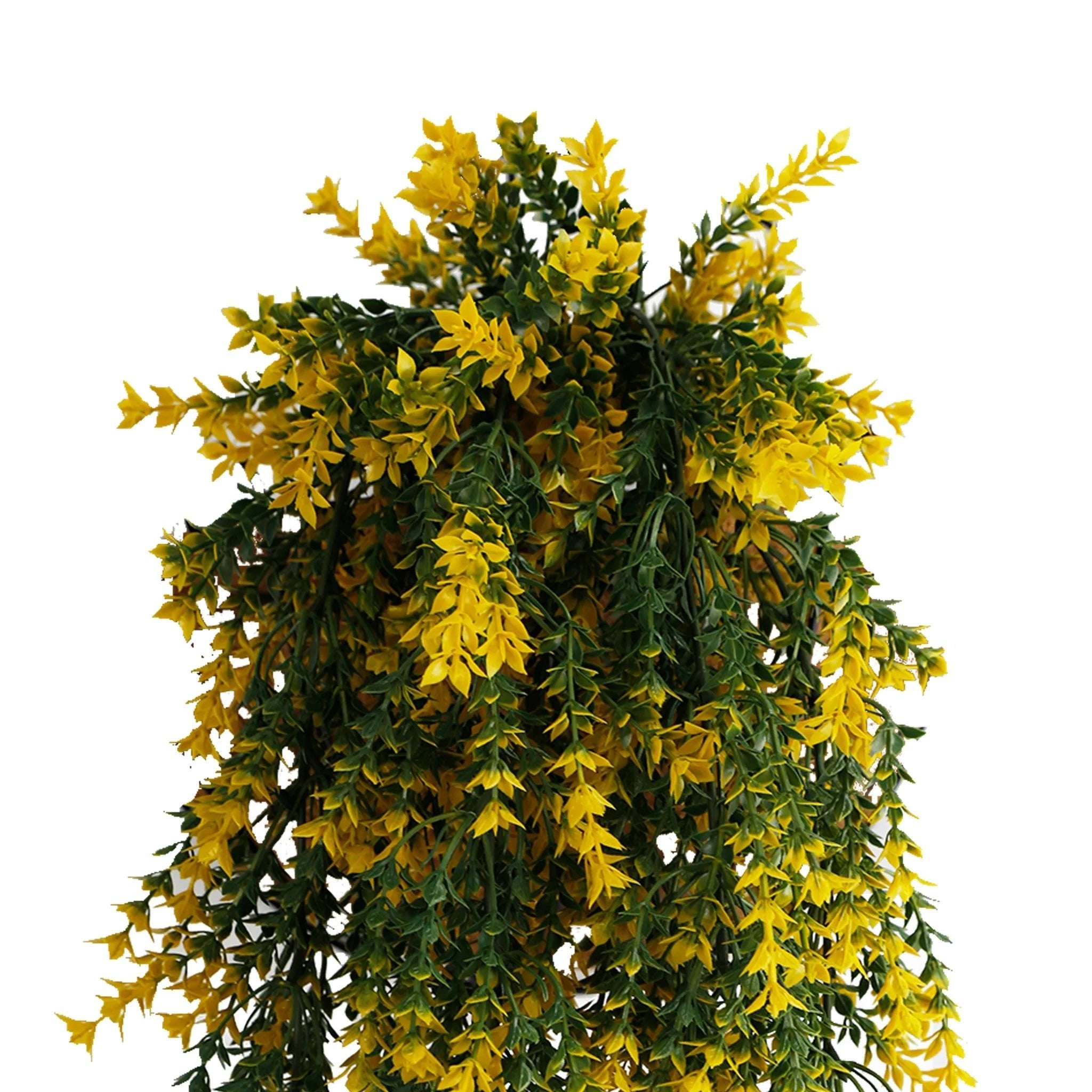 UV & Fire Rated Hanging Yellow & Green Willow Leaf Vine - 20cm x 76cm Artificial Foliage for Home Decor, Wedding Backdrops, and Outdoor Landscaping