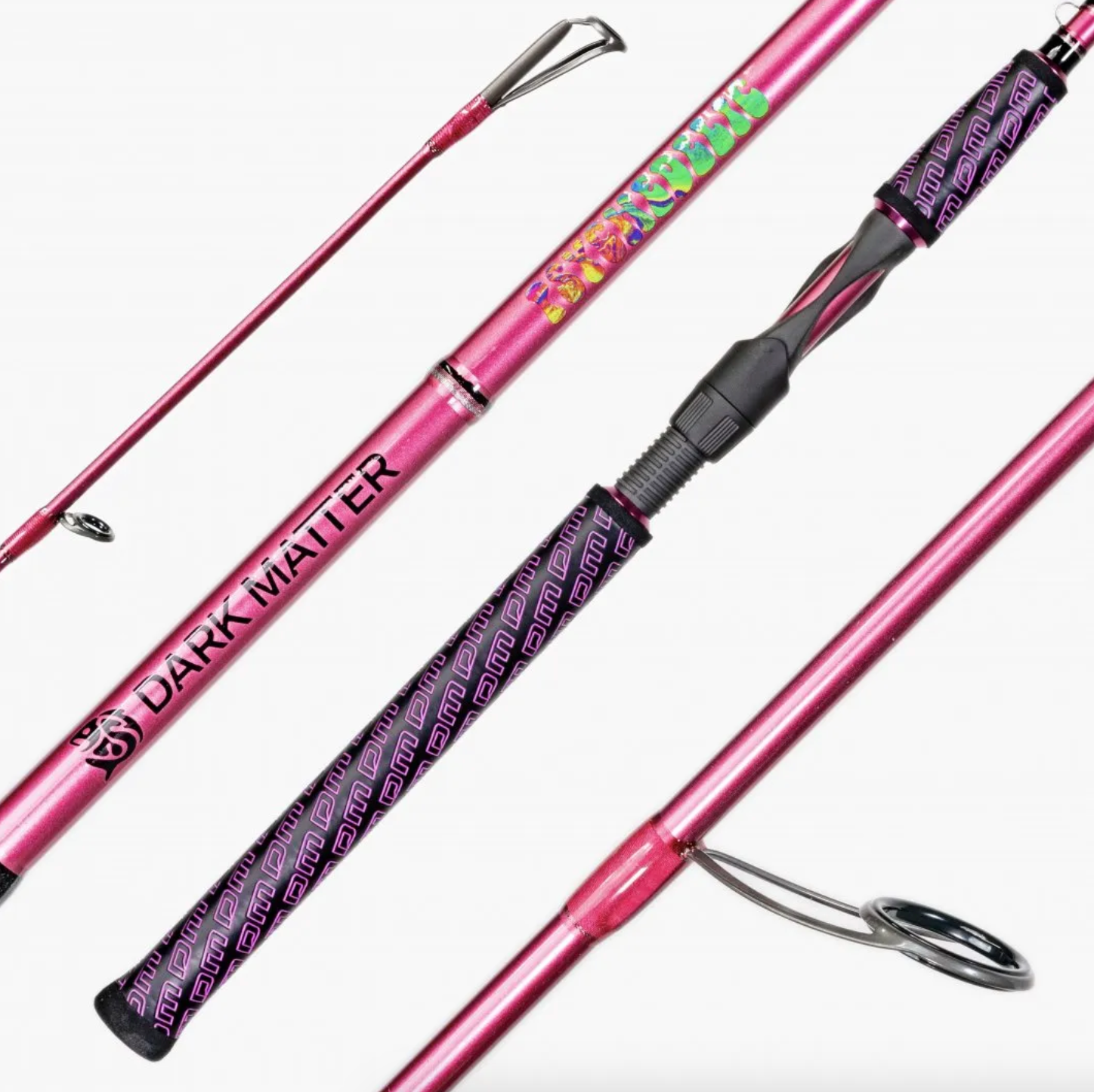Premium Dark Matter Psychedelic Inshore Spinning Rods - High Performance Saltwater Fishing Rod for Bass, Trout & Redfish - Perfect for Kayak, Pier & Shoreline Fishing Adventures