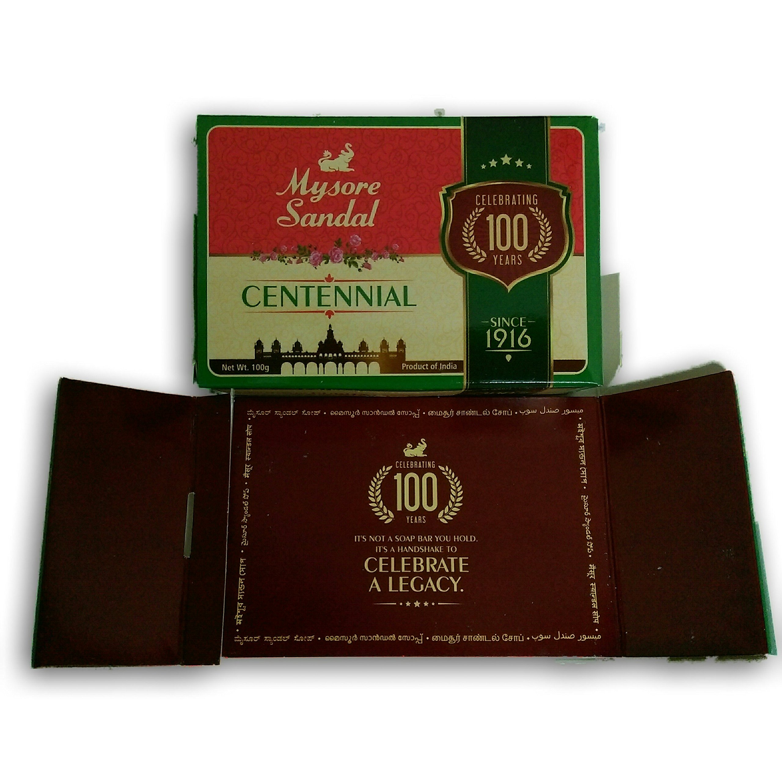 Mysore Sandalwood Oil Soap Centenary Limited Edition - 2 Pack (Sandalwood) | Luxurious Ayurvedic Bath Bar for Skin Care & Aromatherapy