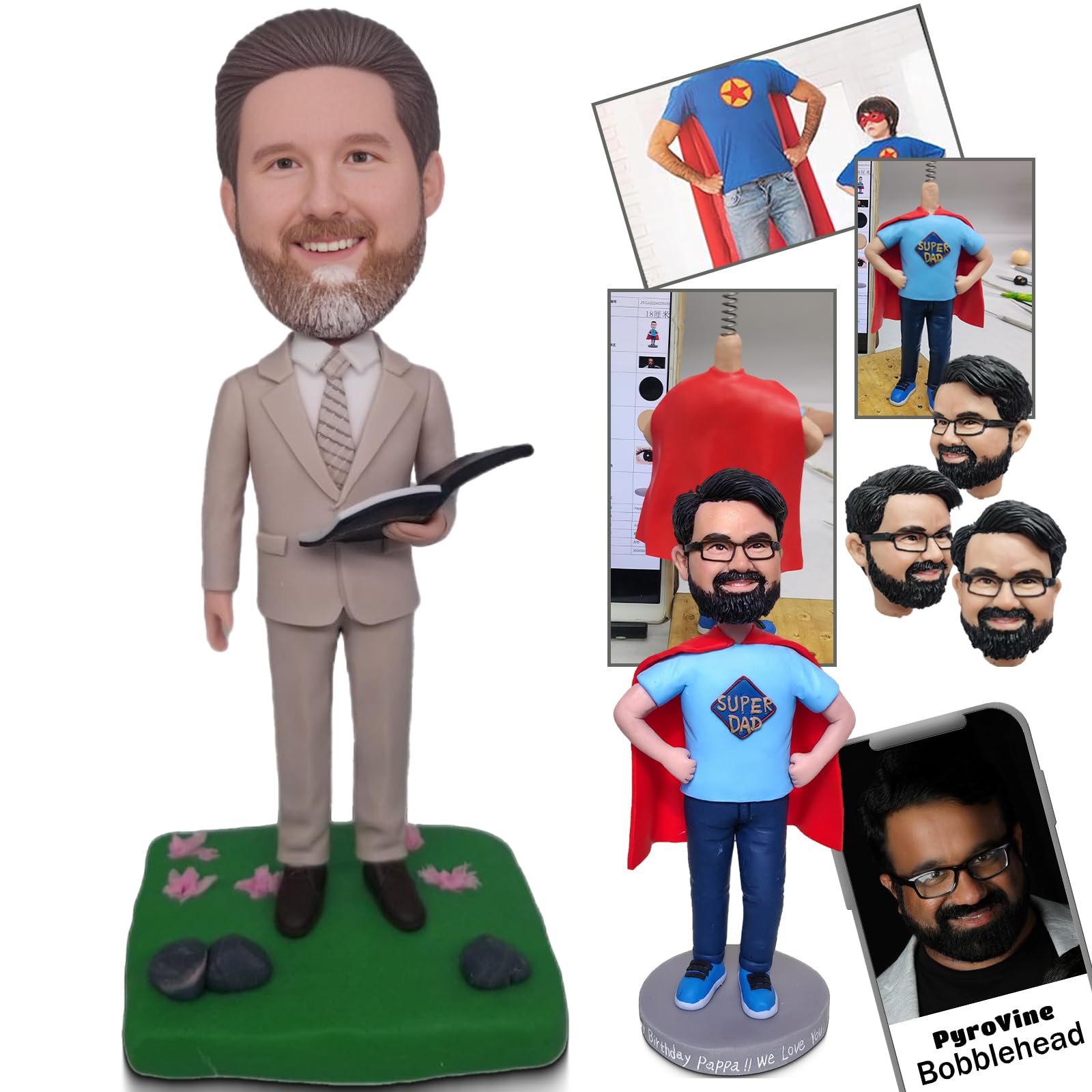 Custom University Professor Bobbleheads - Personalized Lecturer & Academic Leader Figurines - Unique Gift for Educators - Perfect for Retirement, Awards & Office Decor