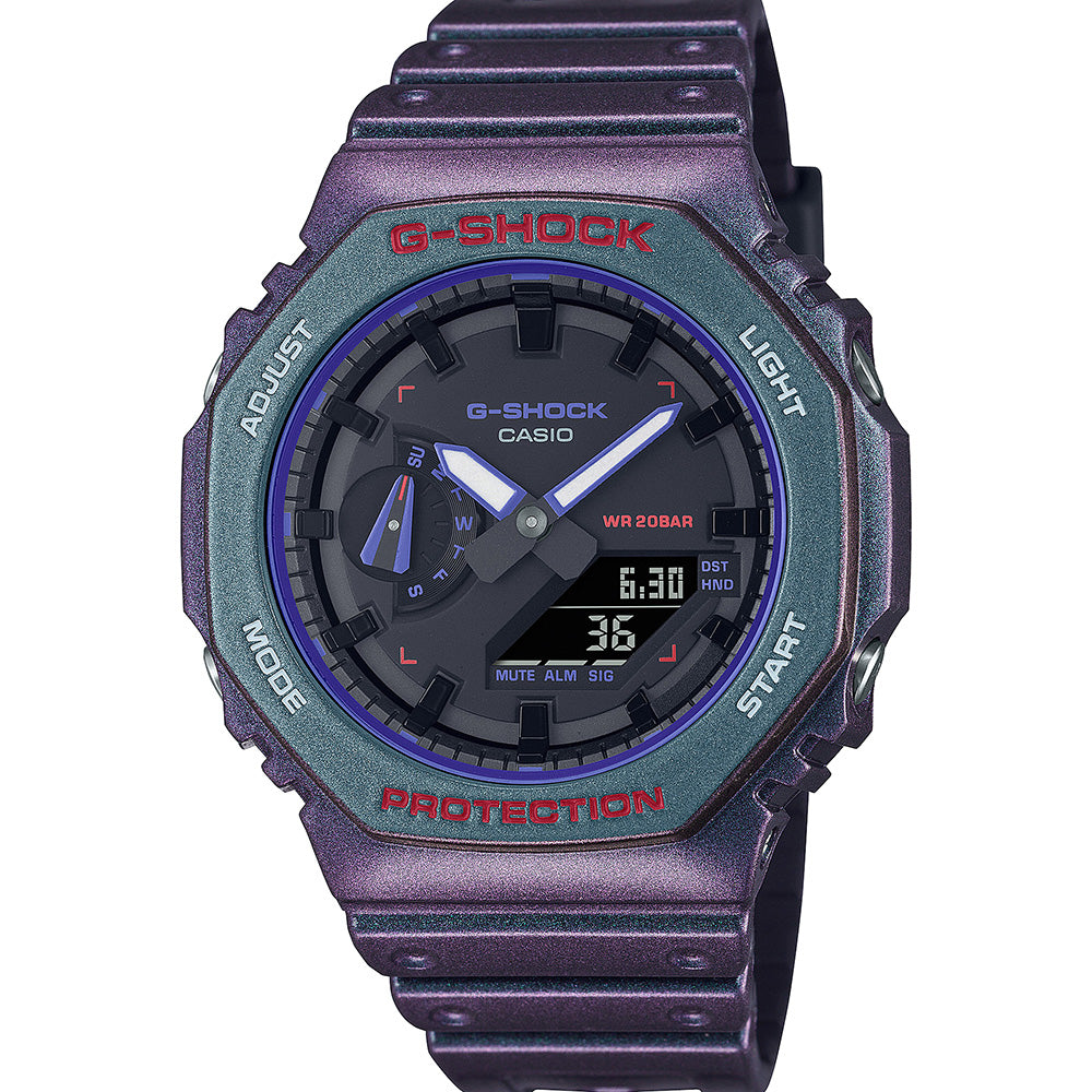 Casio G-Shock GA2100AH-6AD Digital Analog Watch - Shock Resistant, Waterproof, Military Style - Perfect for Outdoor Adventures, Sports & Daily Wear