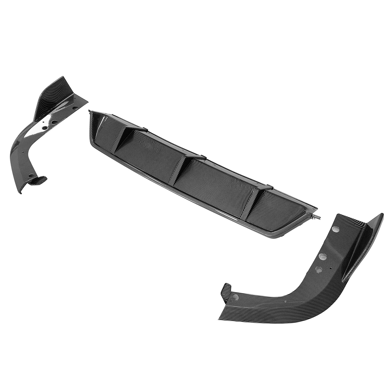 IKON MOTORSPORTS Rear Diffuser for 2019-2025 BMW G05 X5 M Sport - Carbon Fiber Print ABS & PP Bumper Lip Body Kit Replacement | Enhances Aerodynamics & Sporty Look for X5 M Models