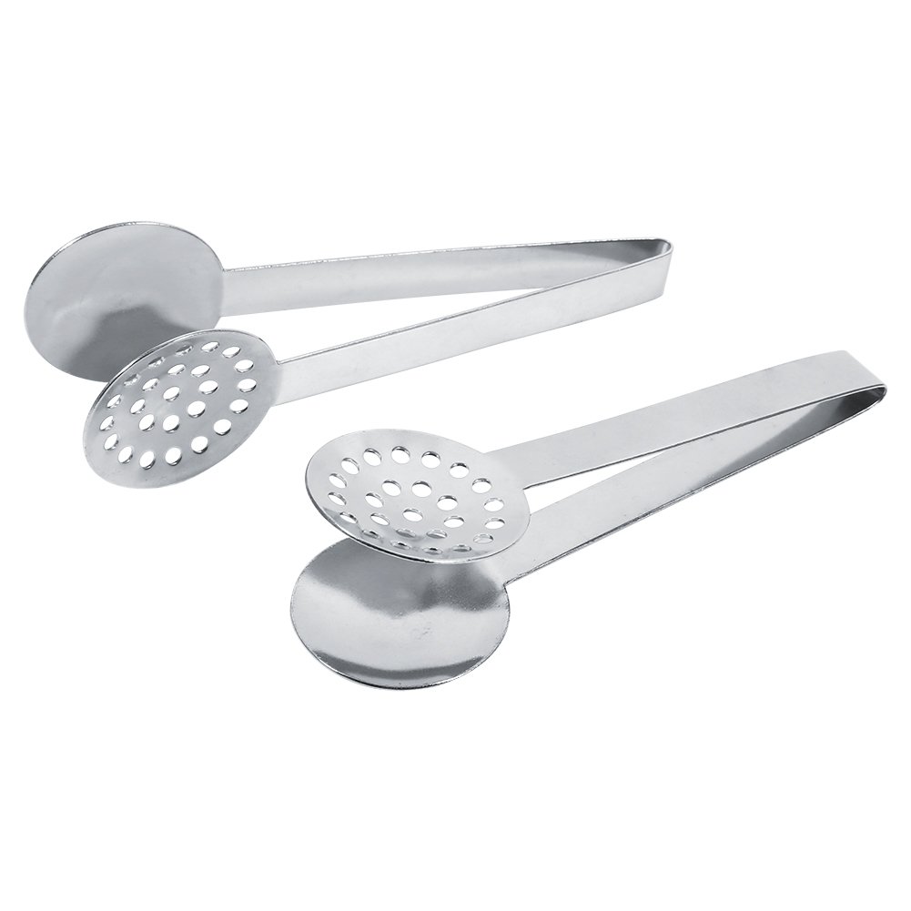 Stainless Steel Tea Bag Squeezer & Strainer - Mini Tongs for Loose Tea, Ice Cubes, Lemon Slices - 2 Pack - Perfect for Tea Lovers, Iced Tea & Cocktail Garnishing