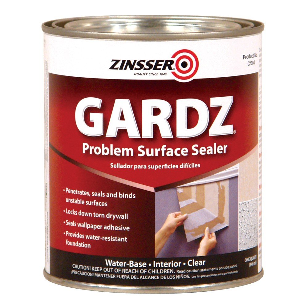 Rust-Oleum 2304 White Zinsser Gardz Problem Surface Sealer - 1 Quart Can (Pack of 6) - Water-Based Primer for Stains, Odors & Porous Surfaces - Perfect for Drywall, Wood & Masonry Repair Projects