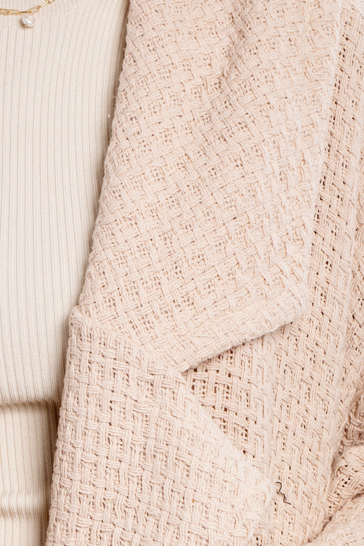 Oversized Waffle Knit Collared Jacket for Women - Cozy Winter Cardigan with Pockets - Perfect for Casual Outfits, Lounge Wear & Coffee Dates