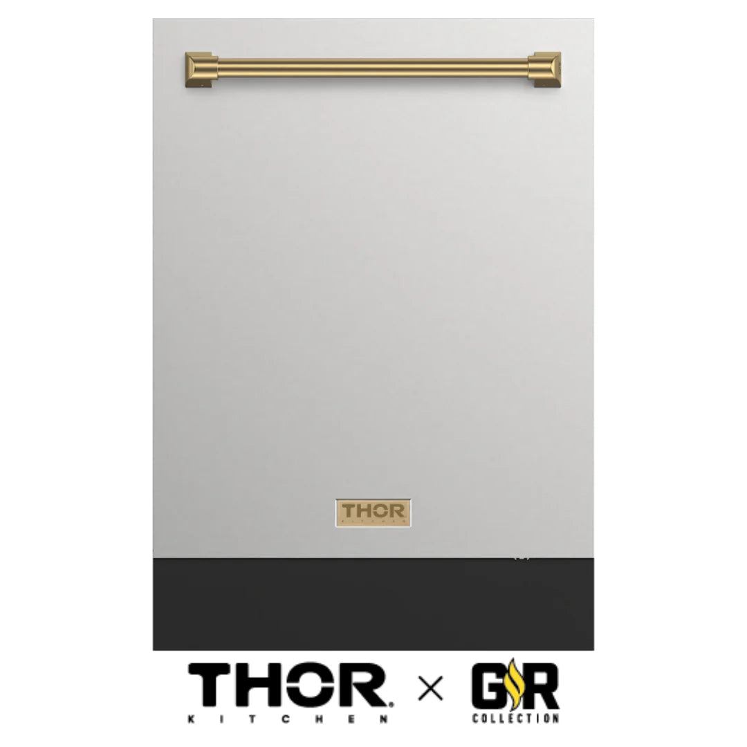 Gordon Ramsay by THOR Kitchen 24 Inch Built-In Dishwasher with Bronze Accents - Energy Star Certified, Ultra Quiet Operation (Model DW24X8BA99 BRZ) - Perfect for Modern Kitchens and Open Concept Homes