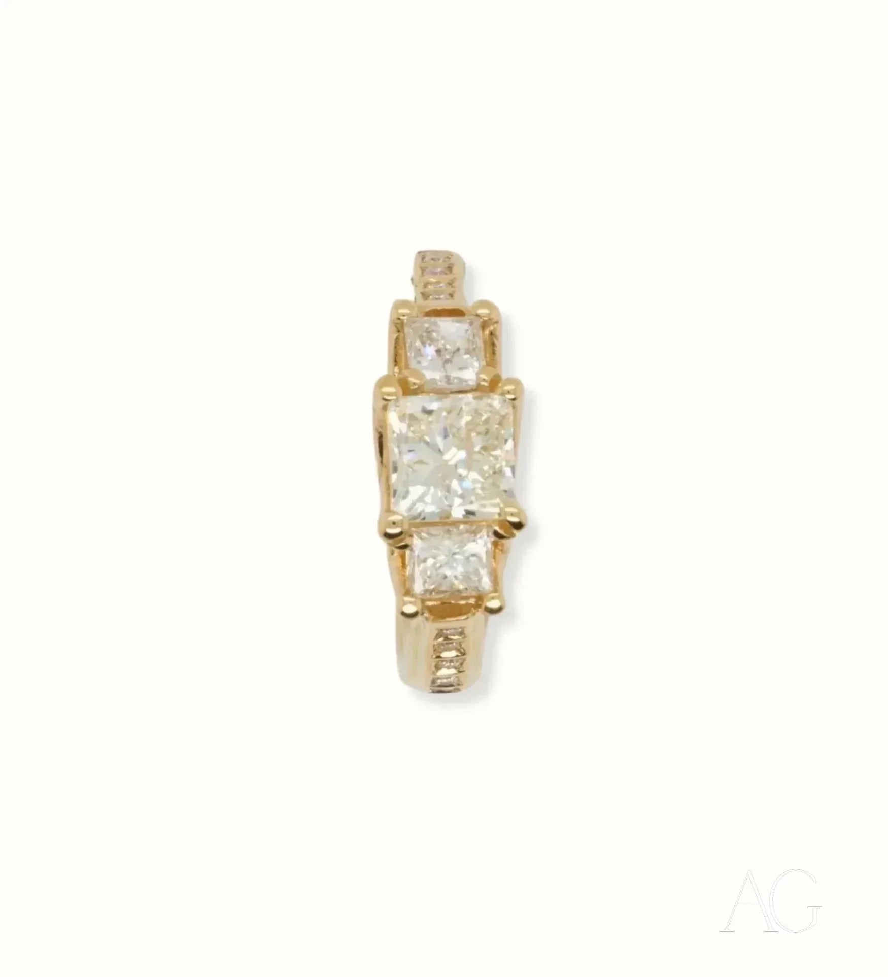 18K Gold Diamond Ring - 0.98 Carat Solitaire Engagement Ring for Women, Wedding Band, Anniversary Gift, Promise Ring, Valentine's Day Present