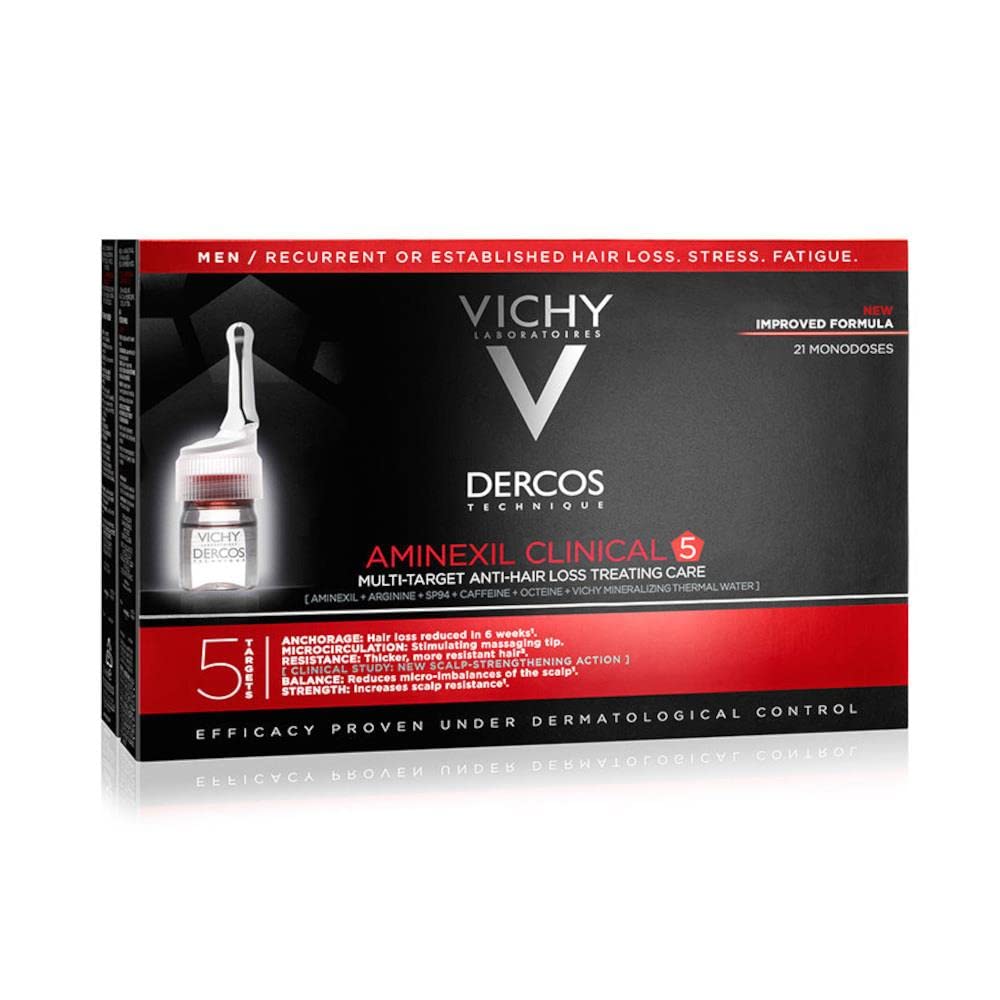 Vichy Dercos Anti-Hair Loss Treatment Serum - 6ml for Thinning Hair & Scalp Care | Strengthens Hair Follicles | For Men & Women | Daily Use at Home