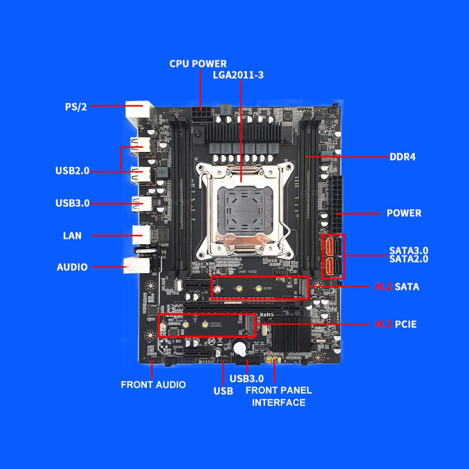 High-Performance PC Motherboard with 8GB DDR4 RAM | Fast & Stable Desktop Computer Motherboard for Gaming, Workstations & Home Office Use