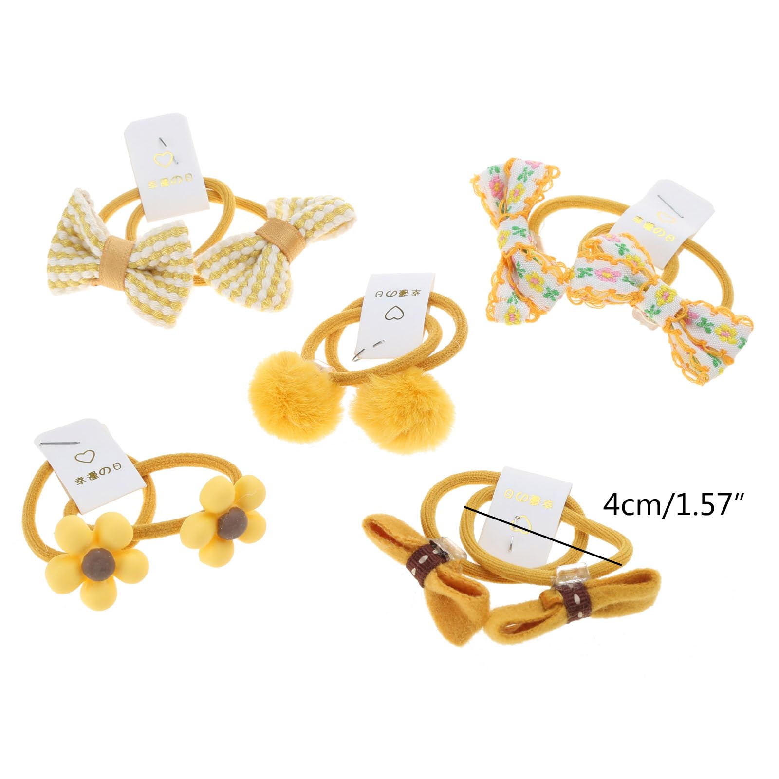 Muloo 10-Pack Soft Elastic Hair Ties for Toddler Girls - Cute Brown Ponytail Holders & Hair Bands for Baby & Kids - Perfect for School, Playtime & Everyday Styling