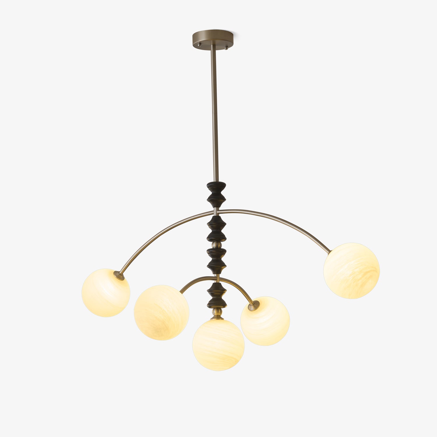 Astrium Arc Chandelier - Modern Crystal Ceiling Light Fixture for Dining Room, Living Room & Bedroom | Elegant Lighting for Home Decor & Interior Design