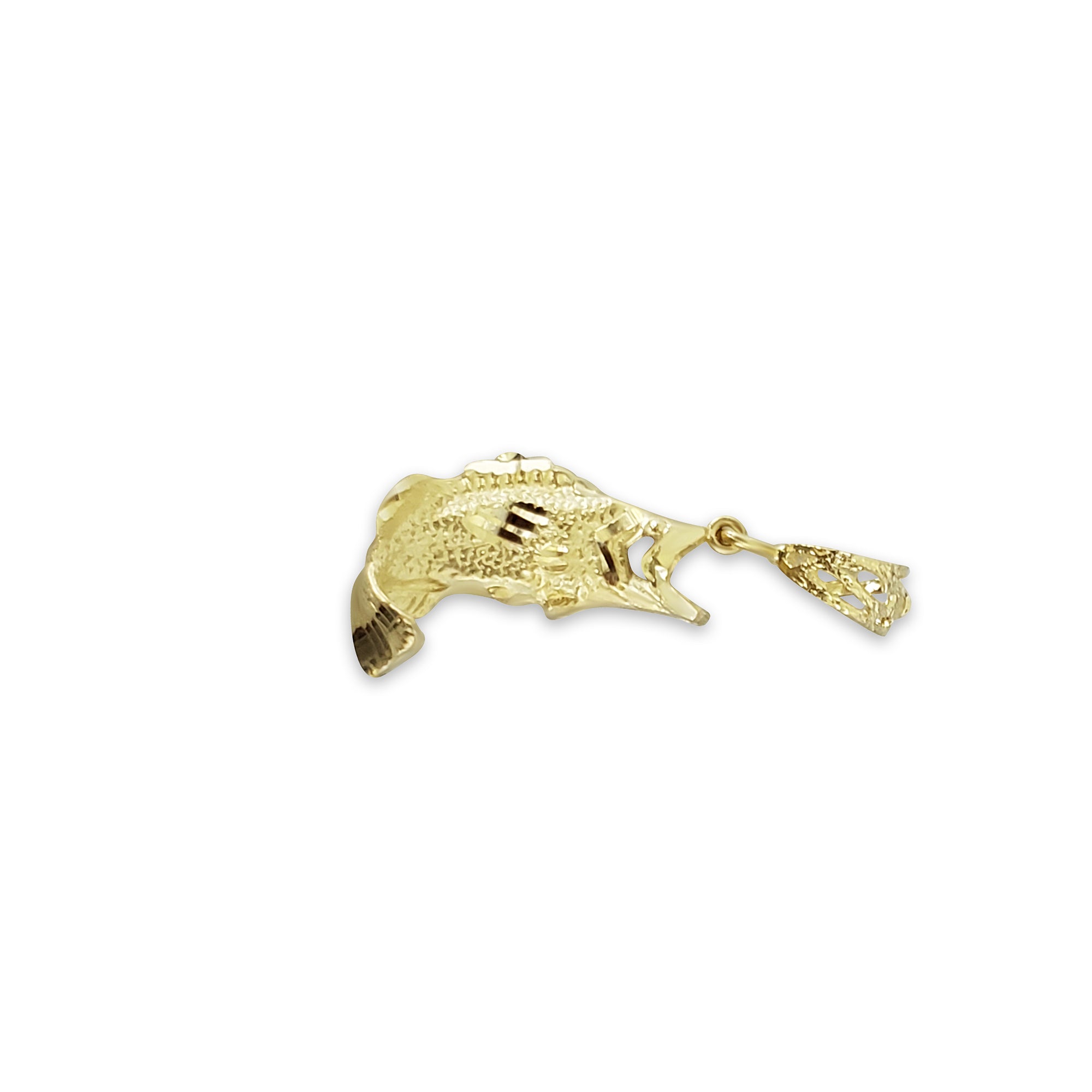 Diamond Cut Seabass Charm Pendant - Elegant Jewelry for Women, Perfect Gift for Birthday, Anniversary & Special Occasions