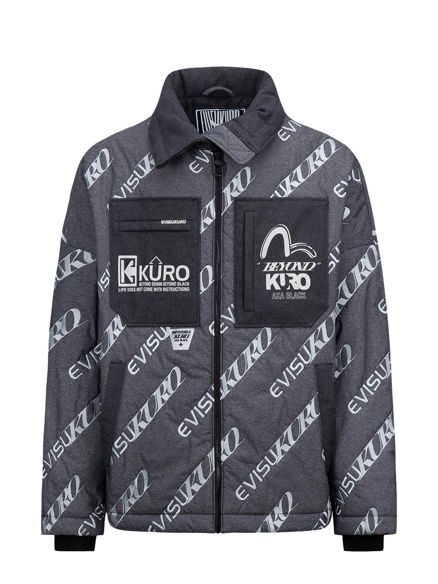 Allover Logo Embroidered Padded Jacket - Stylish Winter Coat for Men & Women | Perfect for Outdoor Activities, Casual Wear & Cold Weather Fashion