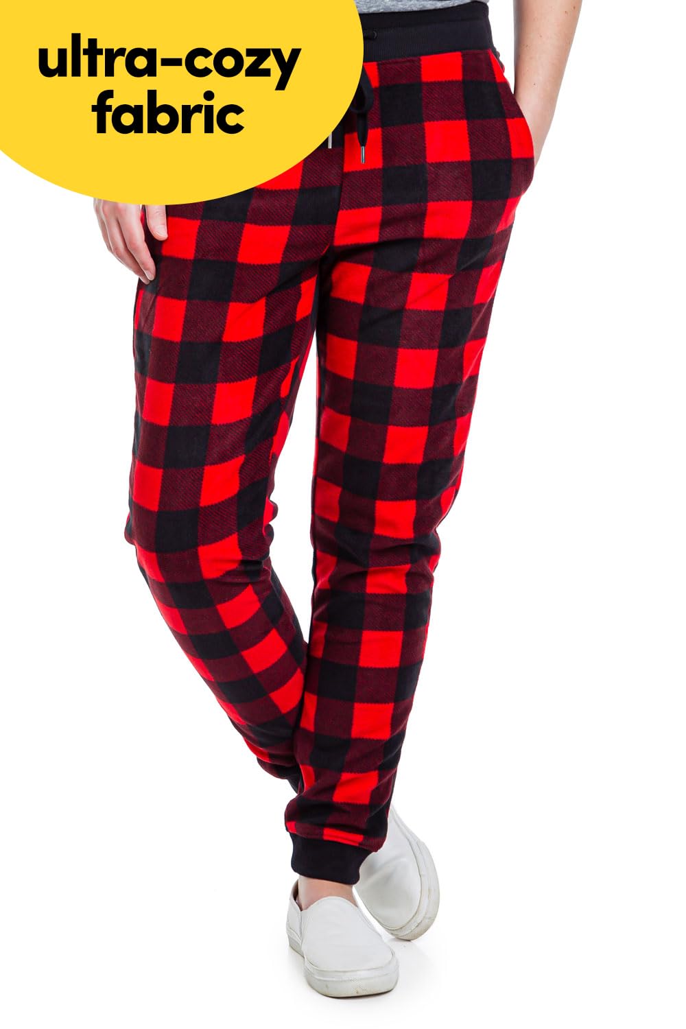 Tipsy Elves Women's Christmas Joggers - Festive Holiday Sweatpants with Classic Winter Designs - Cozy Lounge & Holiday Party Pants
