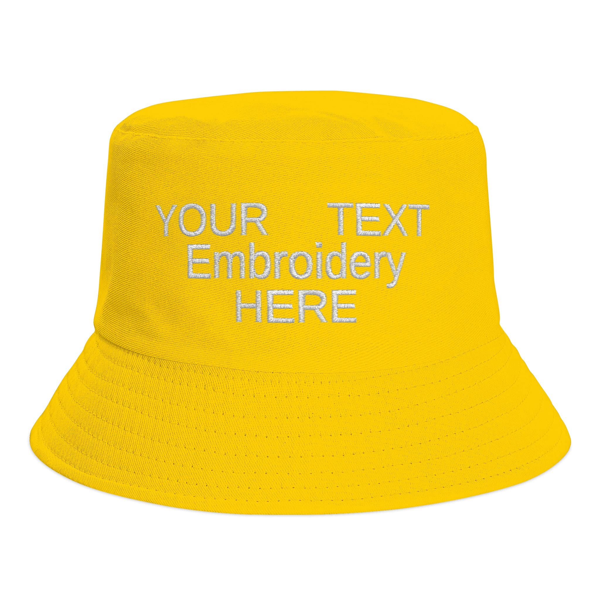 Custom Personalized Bucket Hat - Embroidered Unisex Cotton Cap with Text & Photo Design - Black - Perfect for Outdoor Activities, Beach Trips & Fashion Accessories