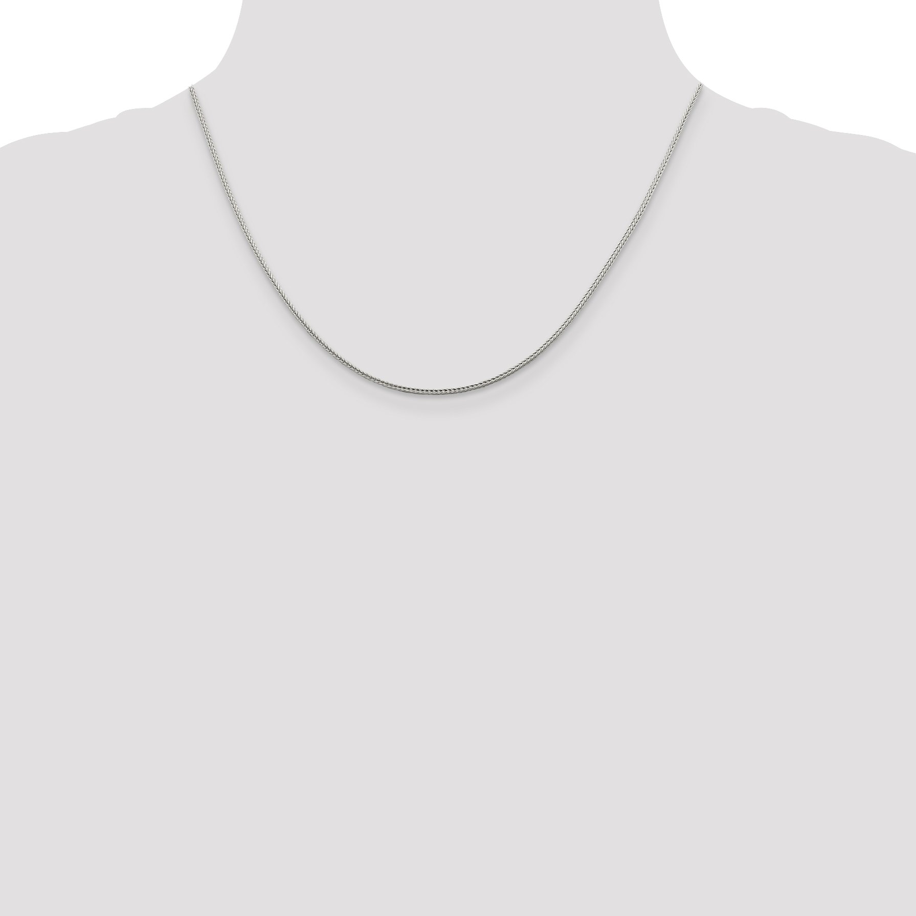 IceCarats 925 Sterling Silver 1.45mm Round Franco Link Chain Necklace for Women - Elegant Layering Necklace for Everyday Wear, Gift Giving & Special Occasions
