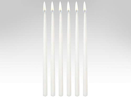 14 Inch Tall Taper Candles - 12 Pack (1 Dozen) Premium Dripless Dinner Candles for Elegant Dining, Weddings & Romantic Home Decor