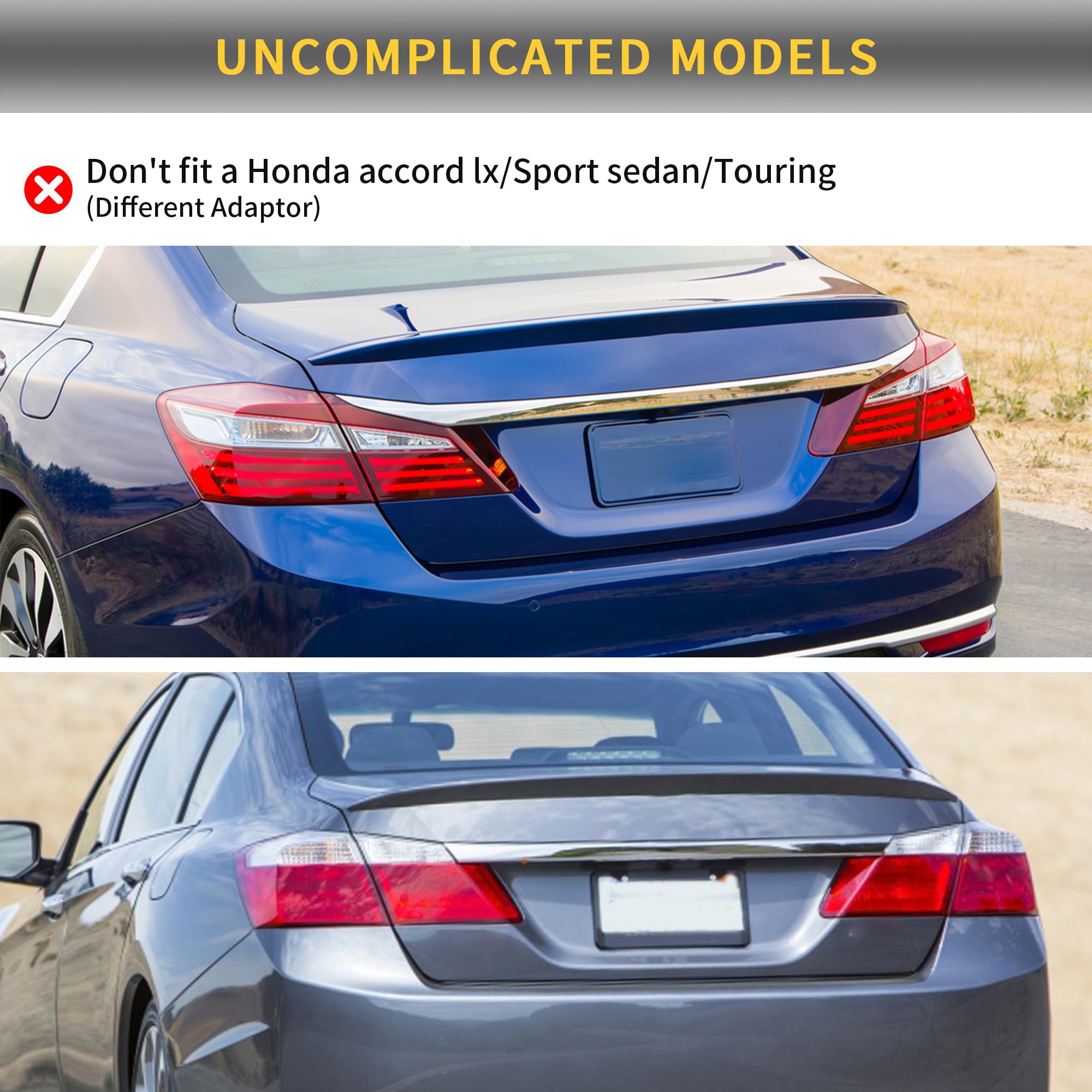 VLAND LED Tail Lights for Honda Accord 8th Gen Sedan (2013-2015) - Smoked Lens with Amber Sequential Turn Signals - Perfect for Night Driving & Car Customization - Sedan Models Only